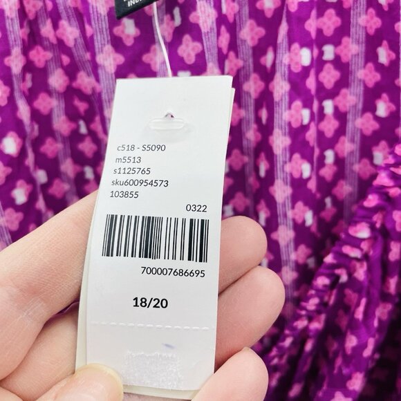 Lane Bryant Womens Size 18/20 Illusion Collection Swiss Dot Faux Wrap Top 708 - Picture 9 of 11